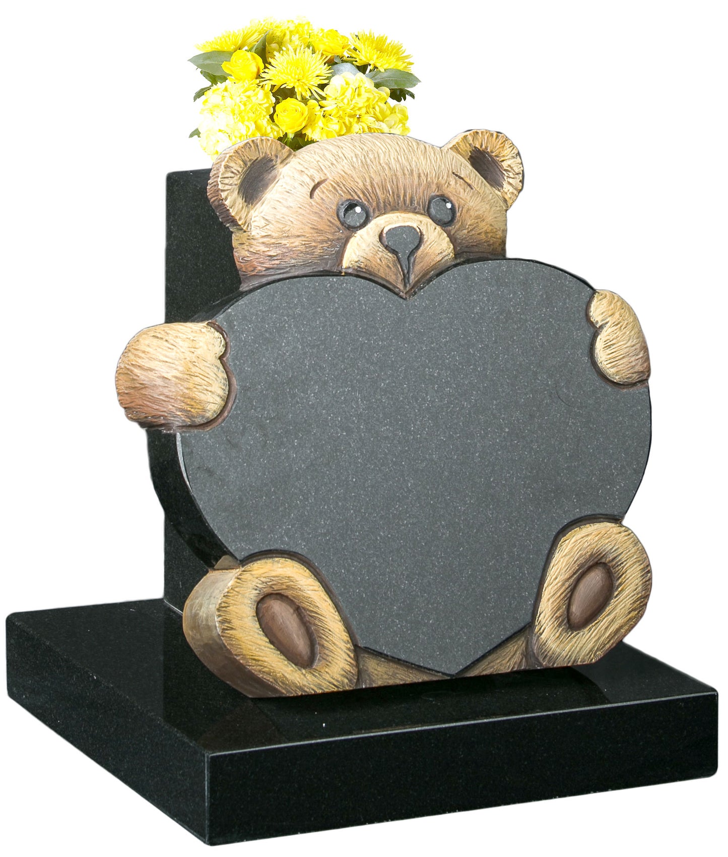 bespoke headstone carved oxfordshire granite heart