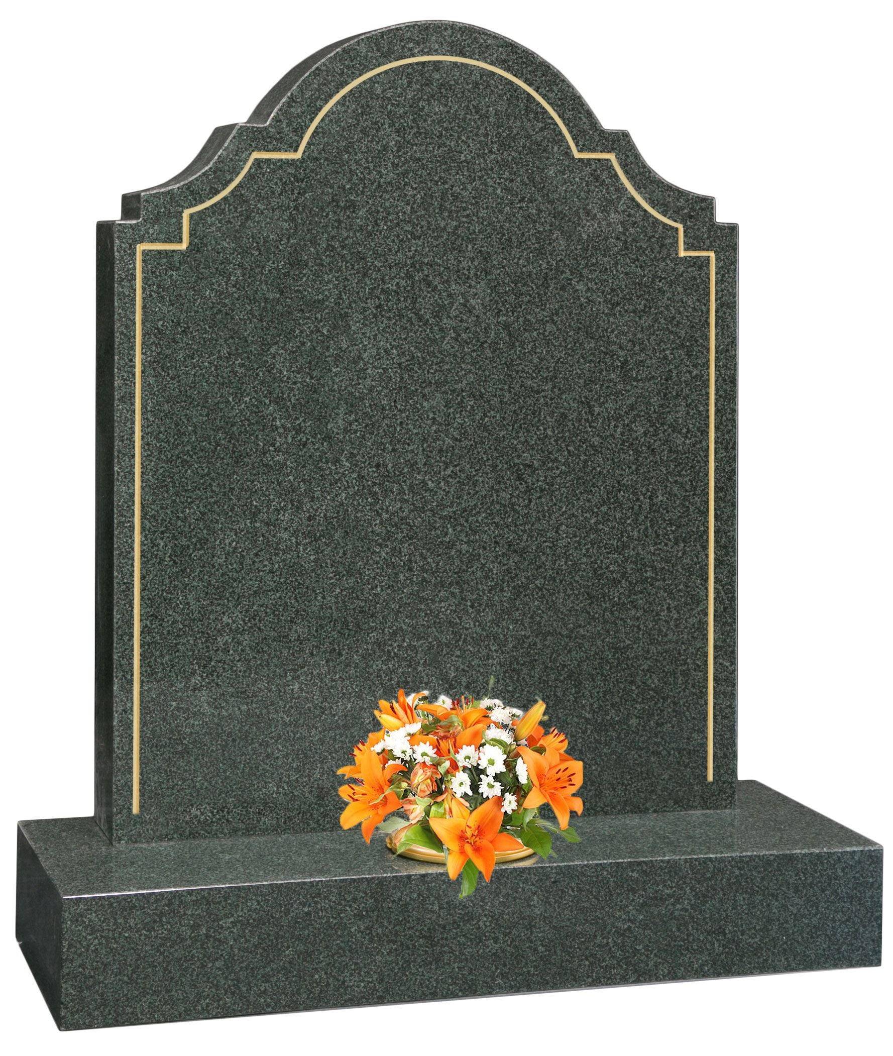 Green Granite headstone 