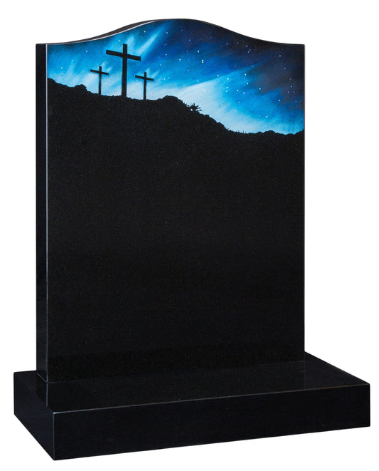 Black granite Gravestone bespoke