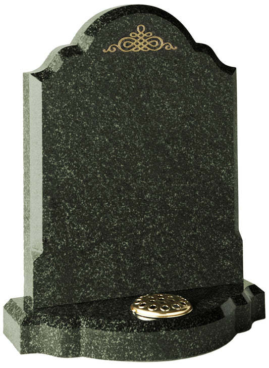 green granite headstone bespoke 