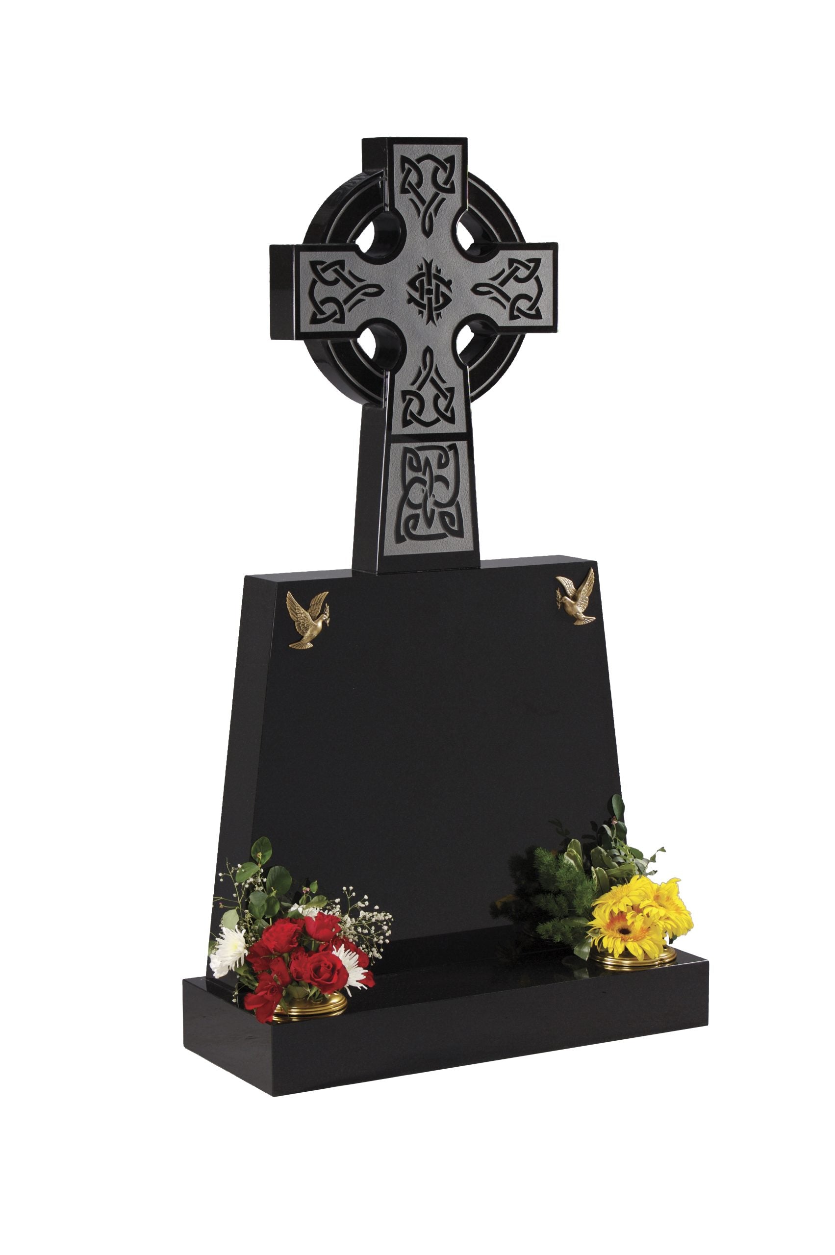 Celtic cross bespoke handcarved headstone granite Oxfordshire 