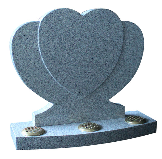 Millennium Grey Heart Headstone (ET103)