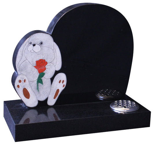 Bunny holding Rose Memorial (ET148)