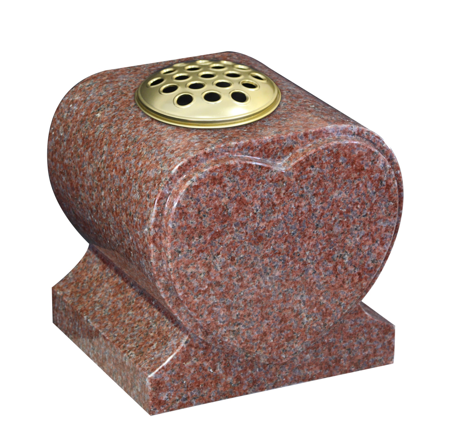 headstone vase heart granite oxford