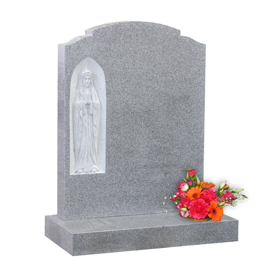 Stirling Grey headstone with statue detail (ET53)