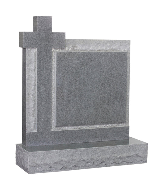 Rustic Bordered Memorial with Cross detail (ET58)