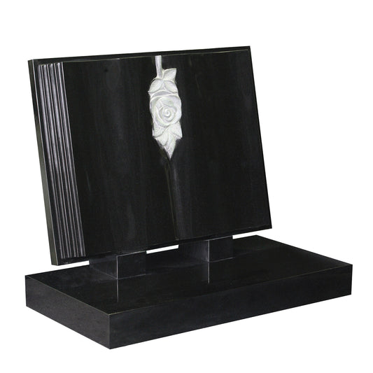 Shaped Page book Memorial with Rose (ET82)