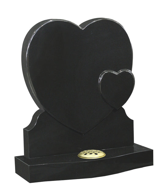 Timeless Heart headstone with raised heart (ET97)